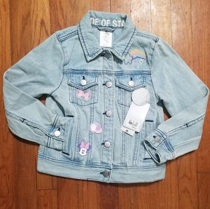 NWT Disney Minnie sequin embellishment Jean Jacket